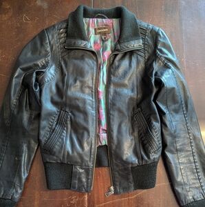Danier Vintage Black Leather Jacket
